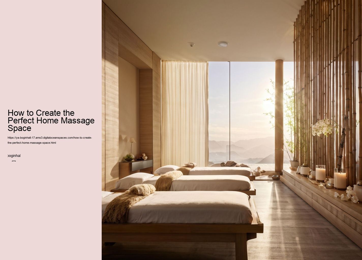 How to Create the Perfect Home Massage Space